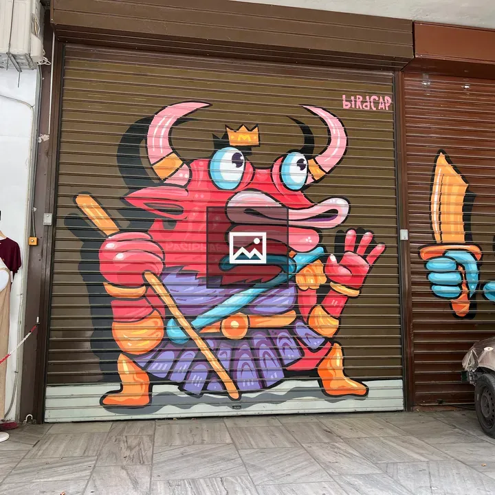 Graffiti on Athens Vendor Door