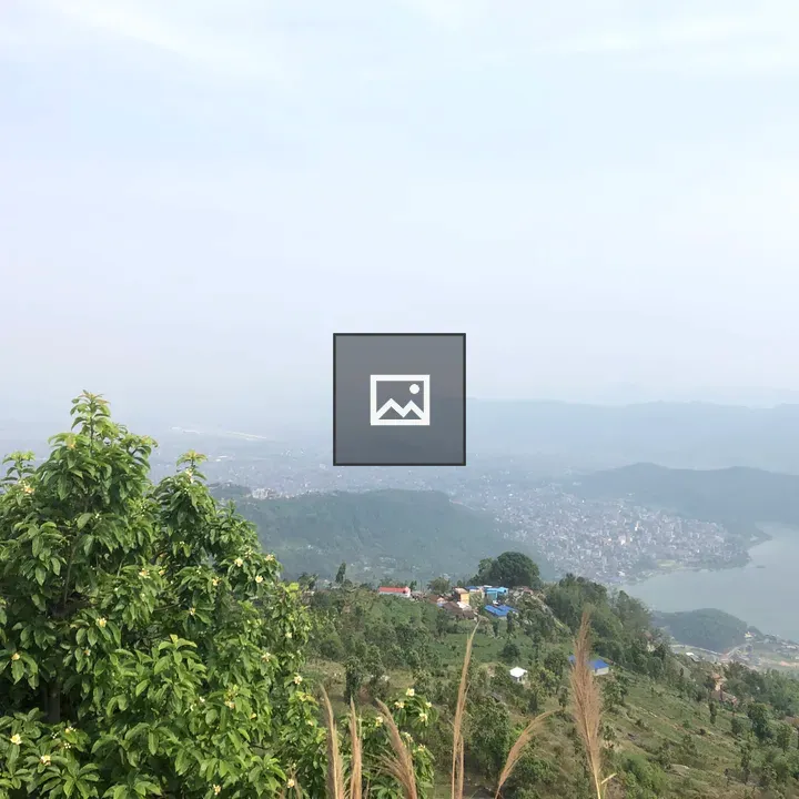 Panoramic hillside valley view