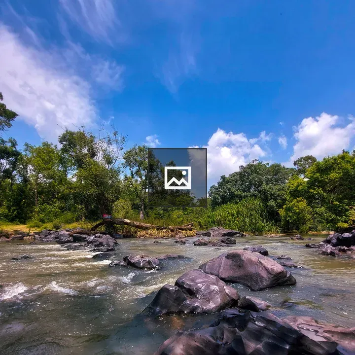 Blue Sky River Rock