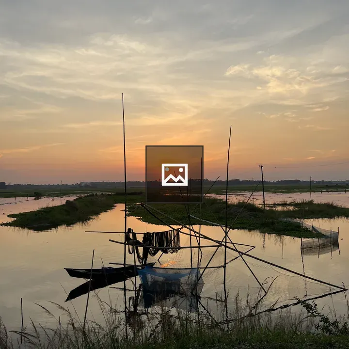 Fishing boat on sandy shore