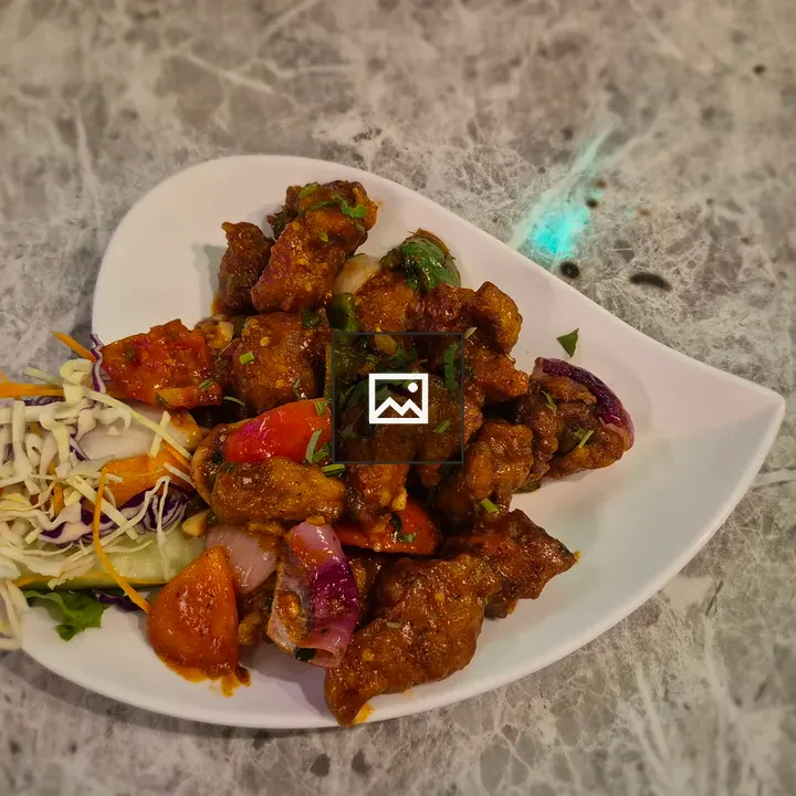Heart-shaped plate of fried chicken