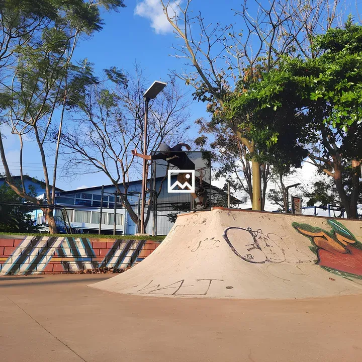 Skateboarder at the skate park