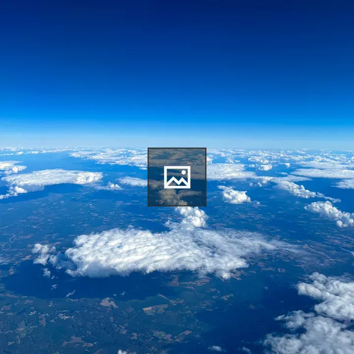 Blue Sky and Clouds Viewed from Above