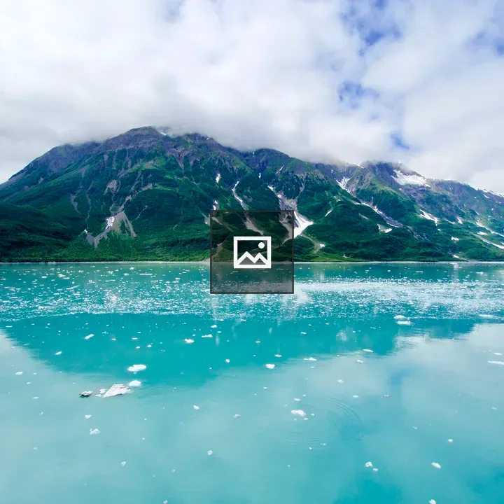 Alaskan landscape with rainforest hills