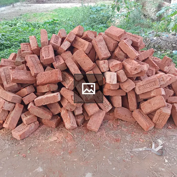 Bricks Piled with Green Surroundings