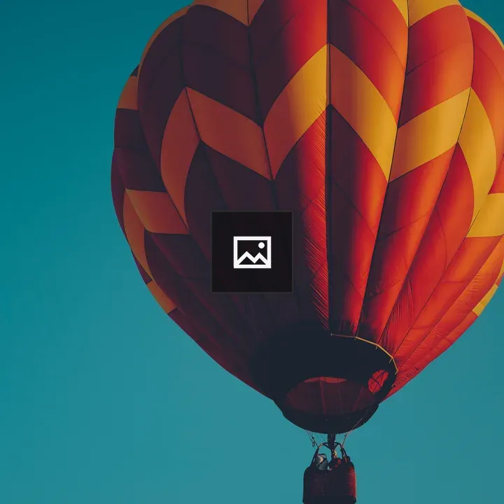 Hot air balloon in the air