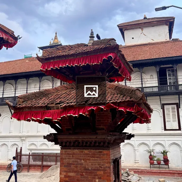 Brick Pagoda with Red Trim