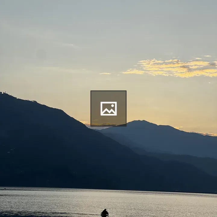 Person on boat at Fewa Lake