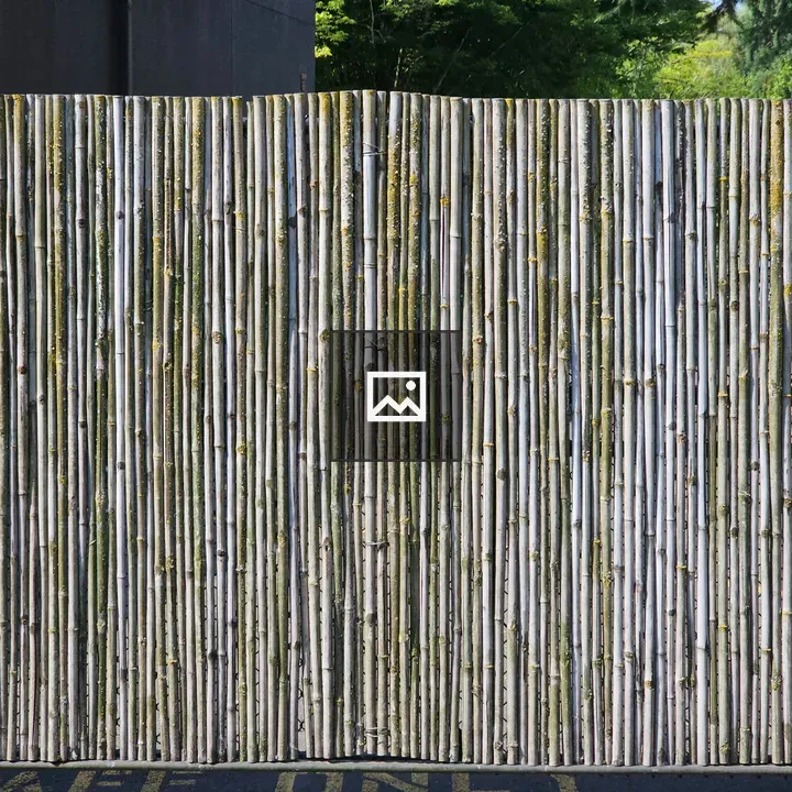 Natural bamboo fence for garden divider
