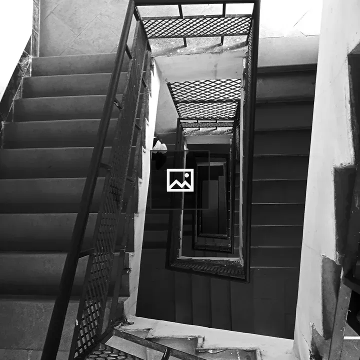 Black and White Stairwell