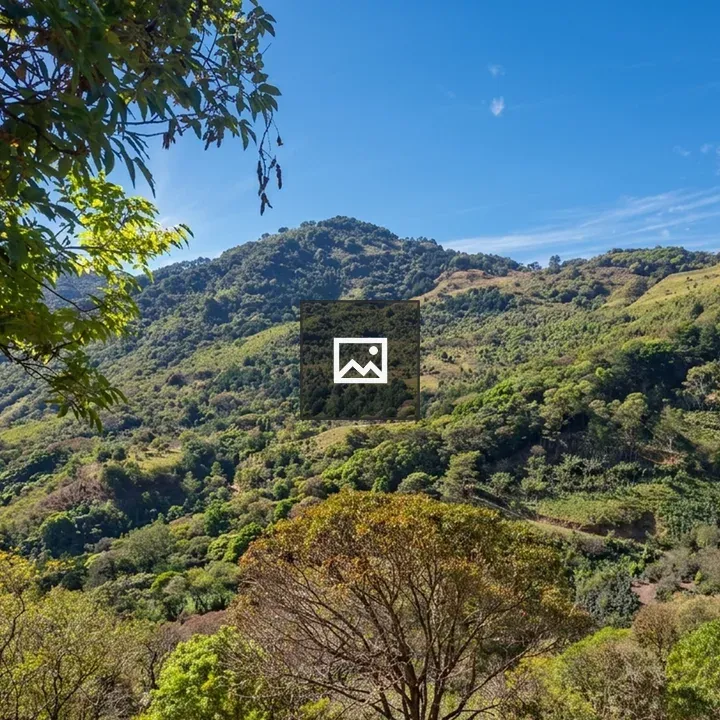 Landscape with green hills and blue sky