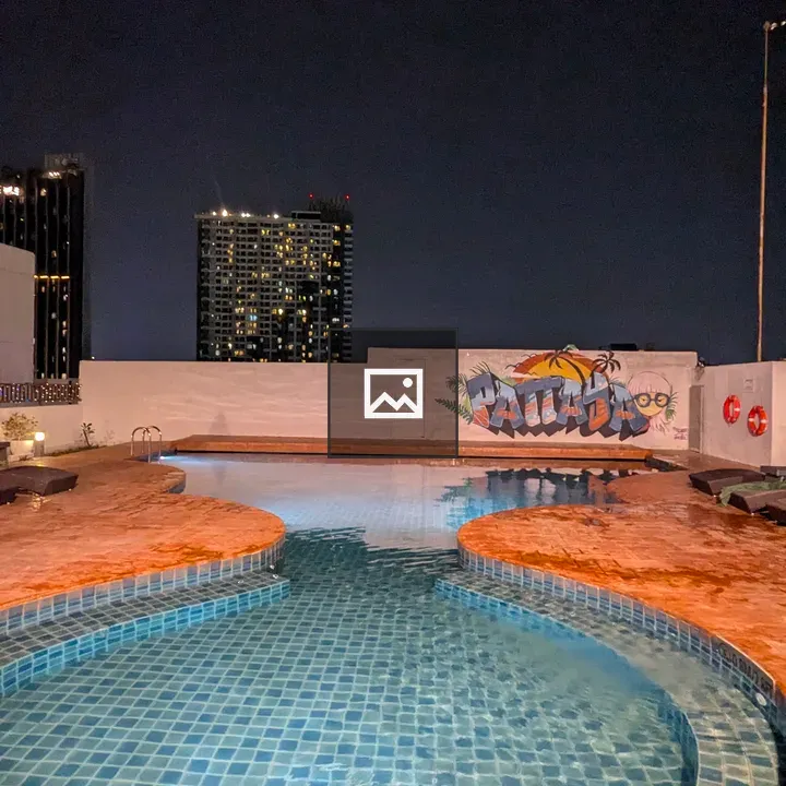 Rooftop pool at night Pattaya