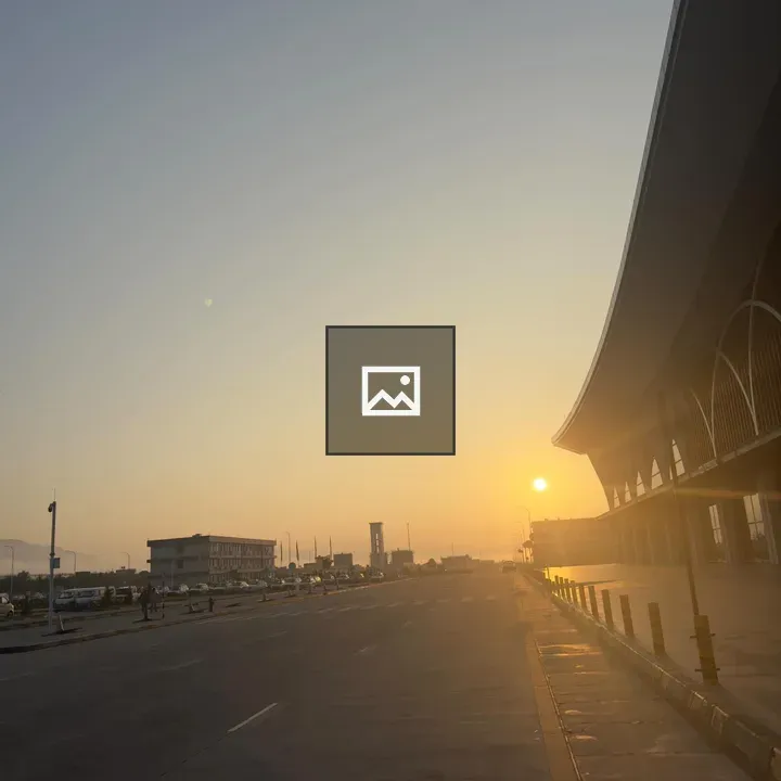 Sunset at Airport Terminal Approach