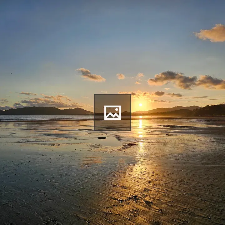 Sunset on Pacific Coast beach
