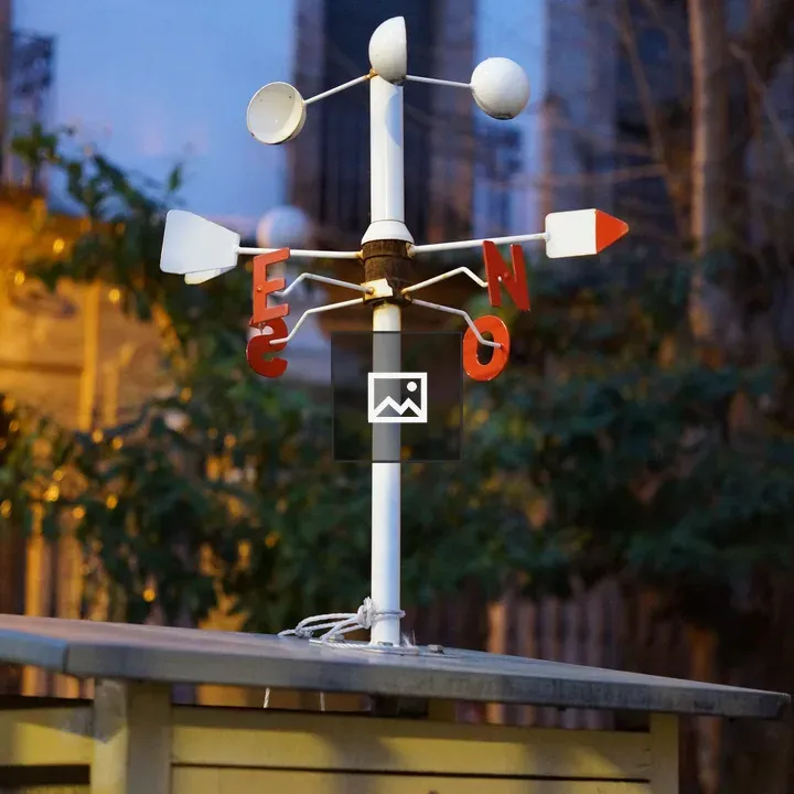 Small weather station with anemometer