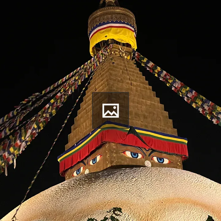 Buddhist Stupa Night View