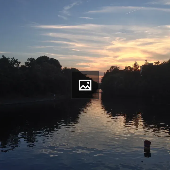 River scene at dusk