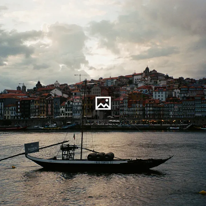 Porto River View at Dusk with Rabelo