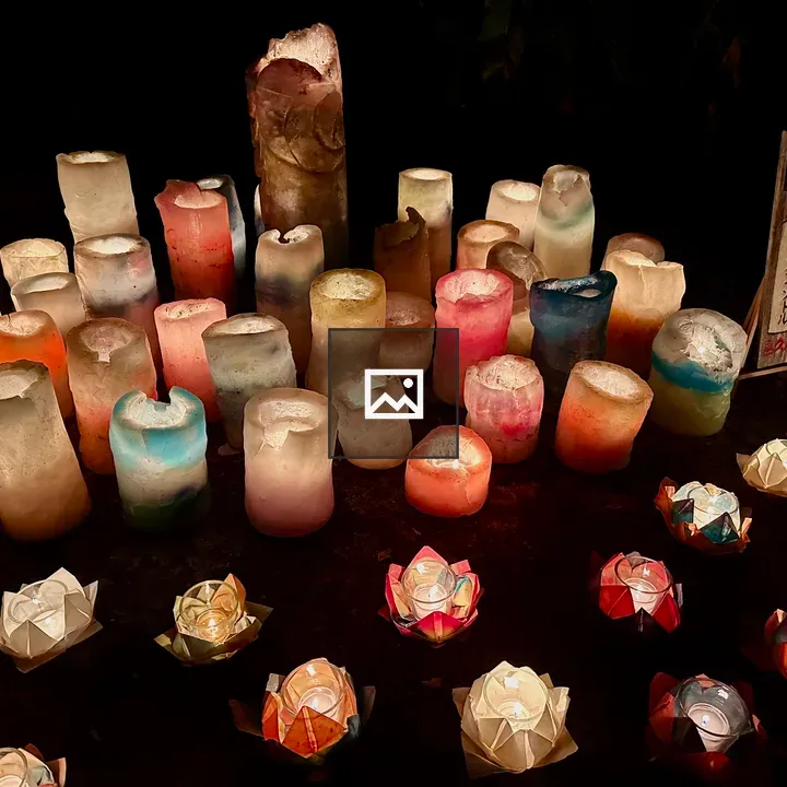 Candles in Memorial Lighting
