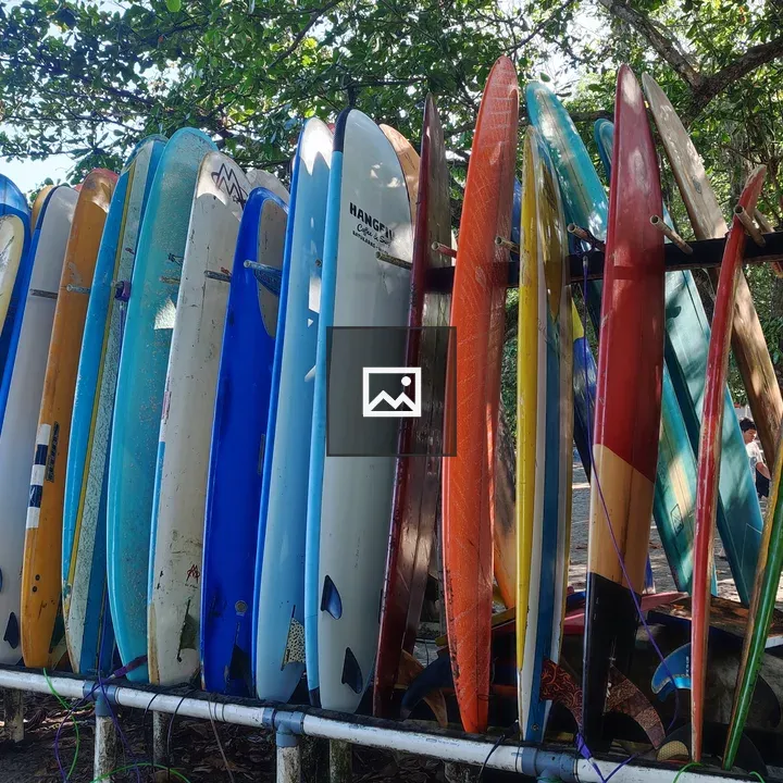 Surf boards at rental shop