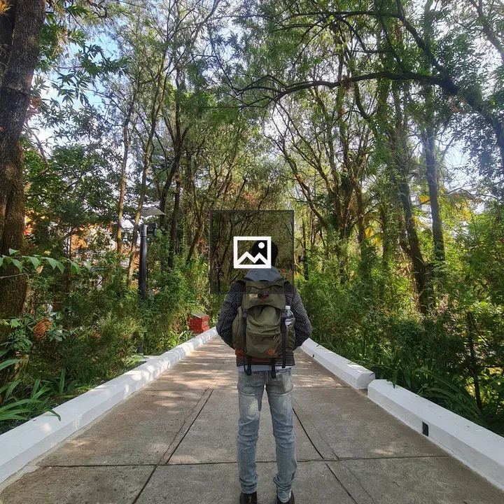 Man with Backpack Ready to Travel