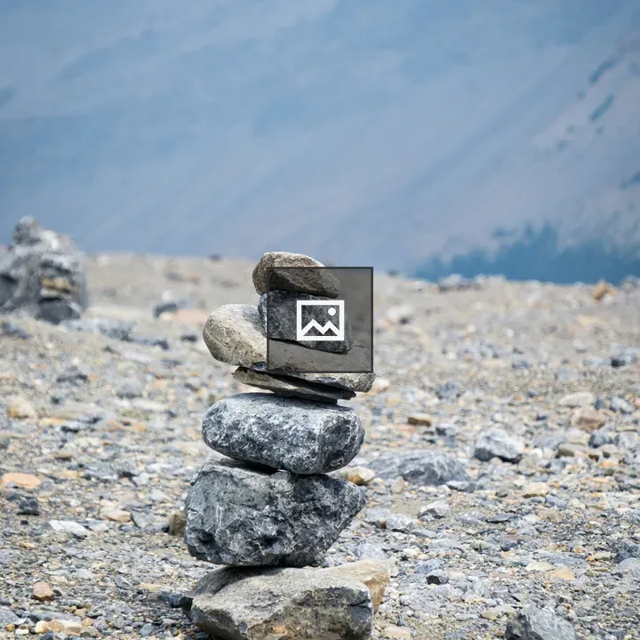 Rock cairn in the mountains