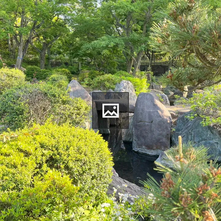 Serene Japanese garden scene