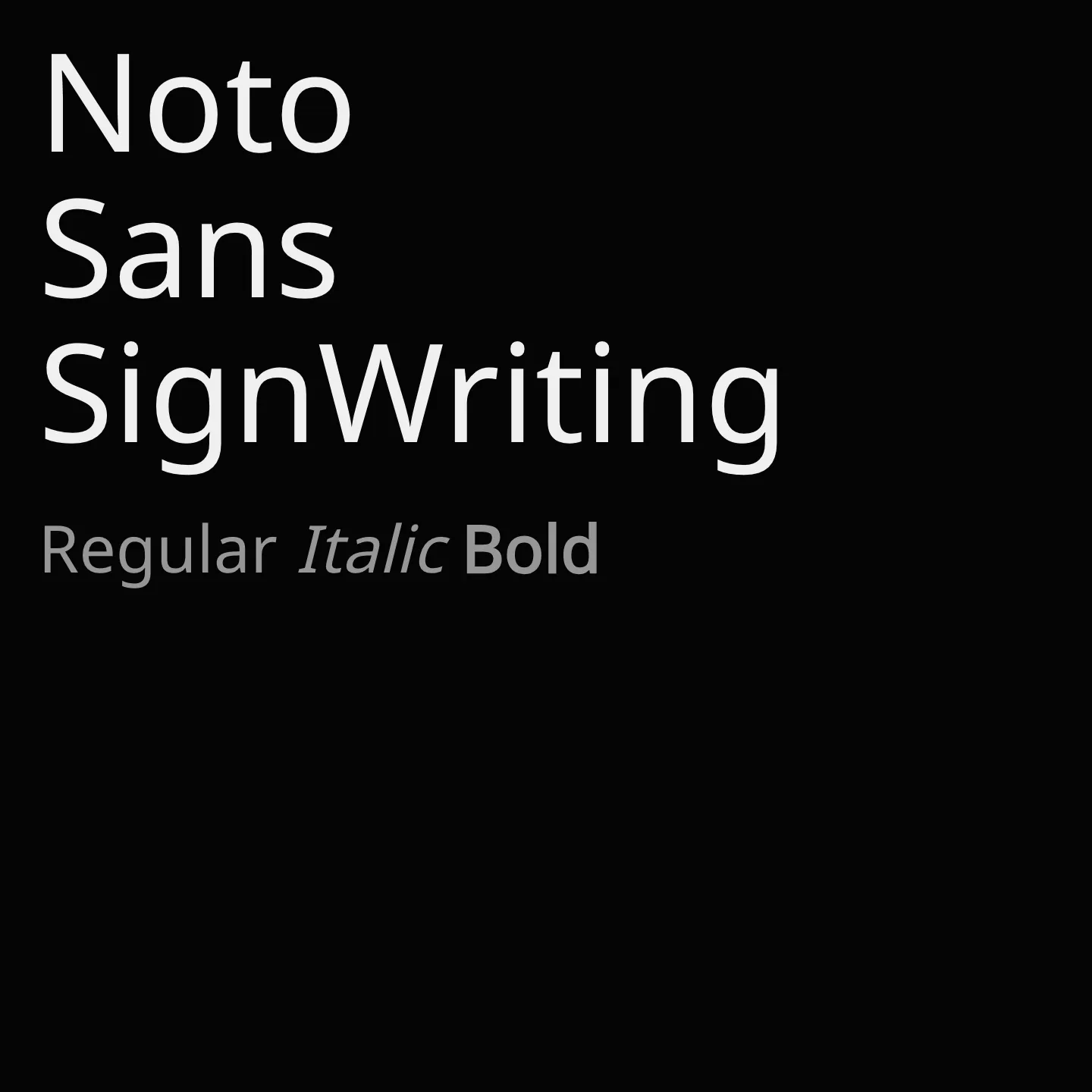 Noto Sans SignWriting