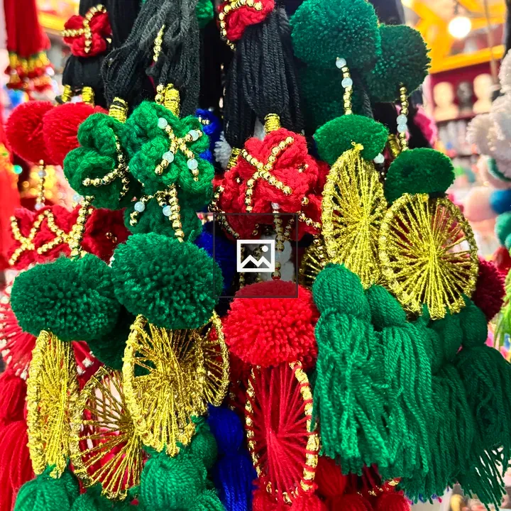 Colorful Tassels Close-Up