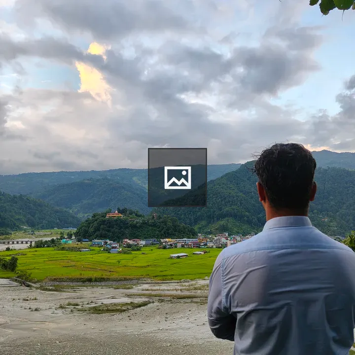Person on hillside overlook