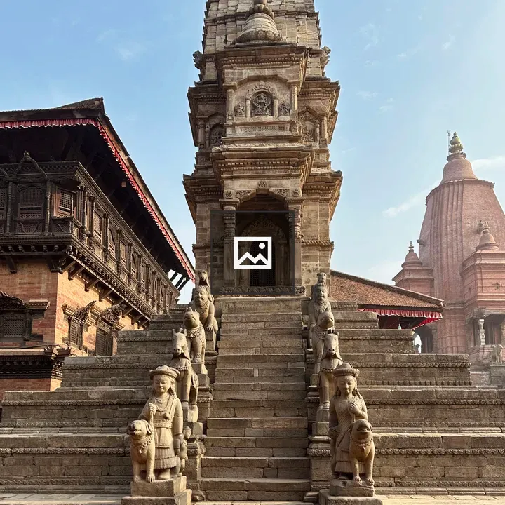 Ancient stone temple at Bhaktapur Durbar Square