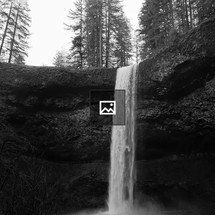 Waterfall in Black and White