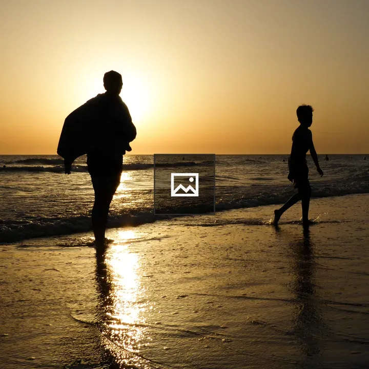 Silhouettes on Sunset Beach