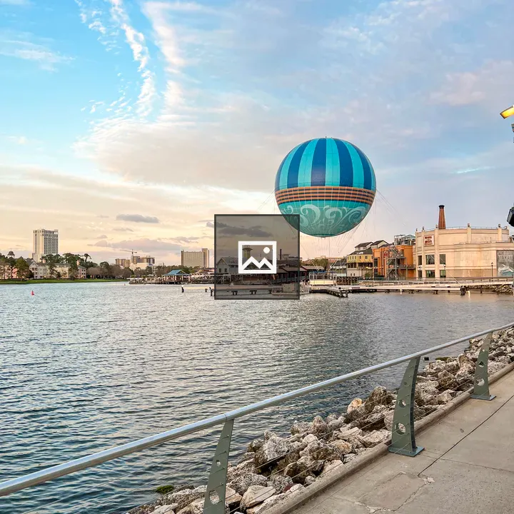 Hot air balloon on the ground