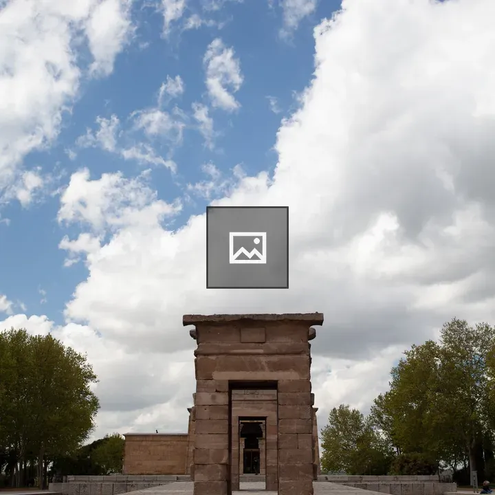 Archways against blue sky
