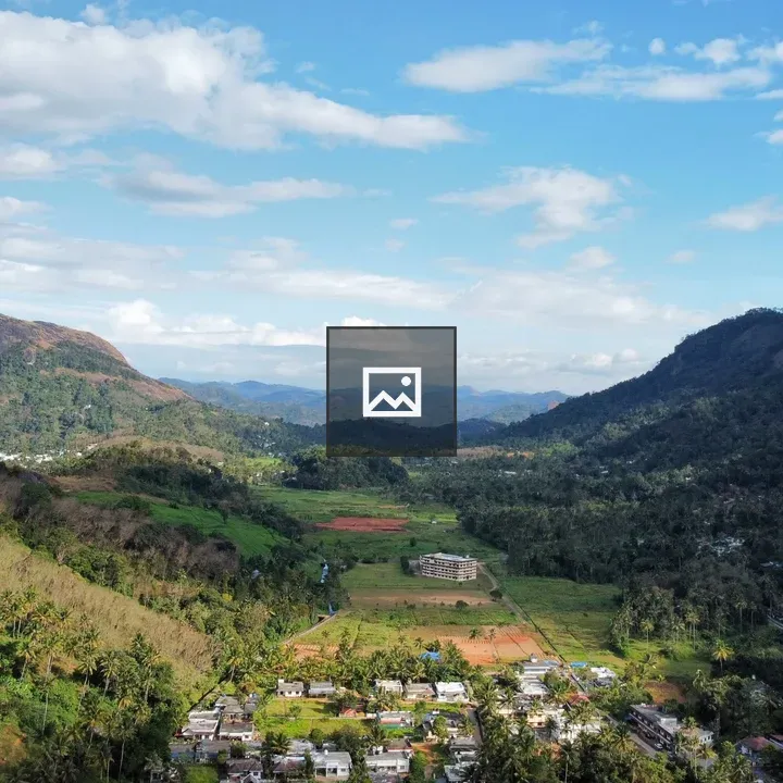 Valley Between Mountains Drone Shot
