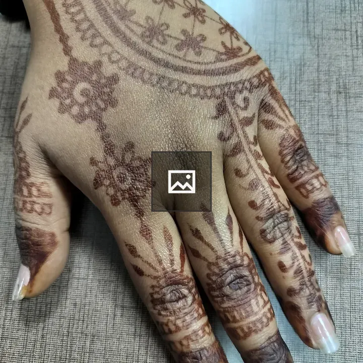 Hand with Henna Symbol
