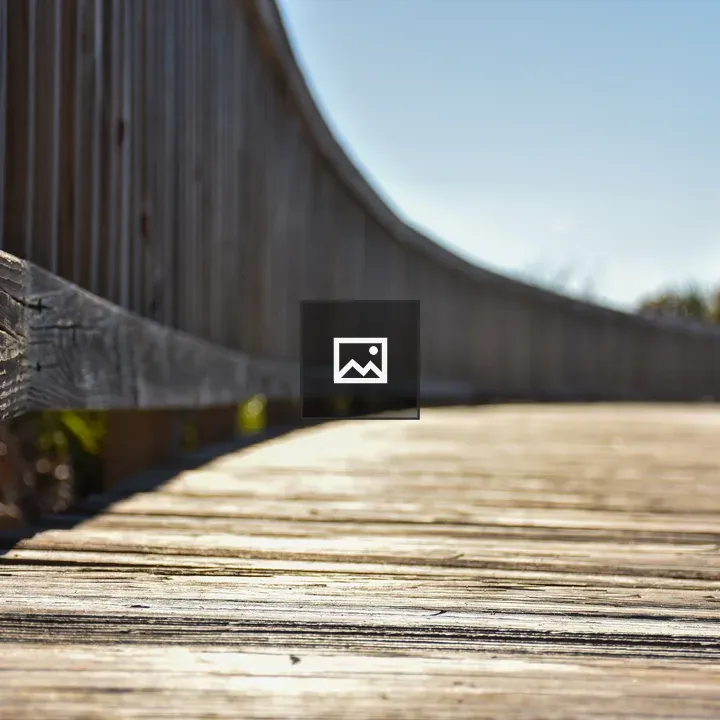 Beachside boardwalk close-up