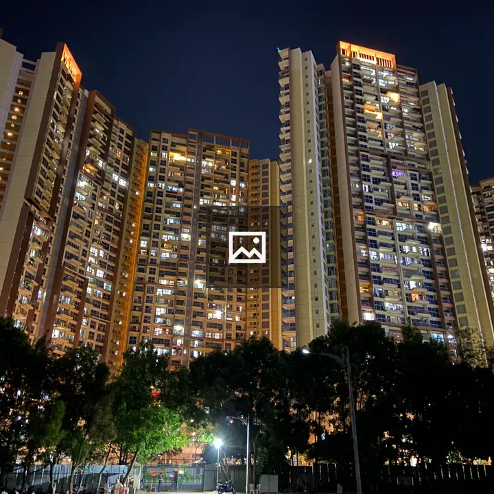 Buildings with lights