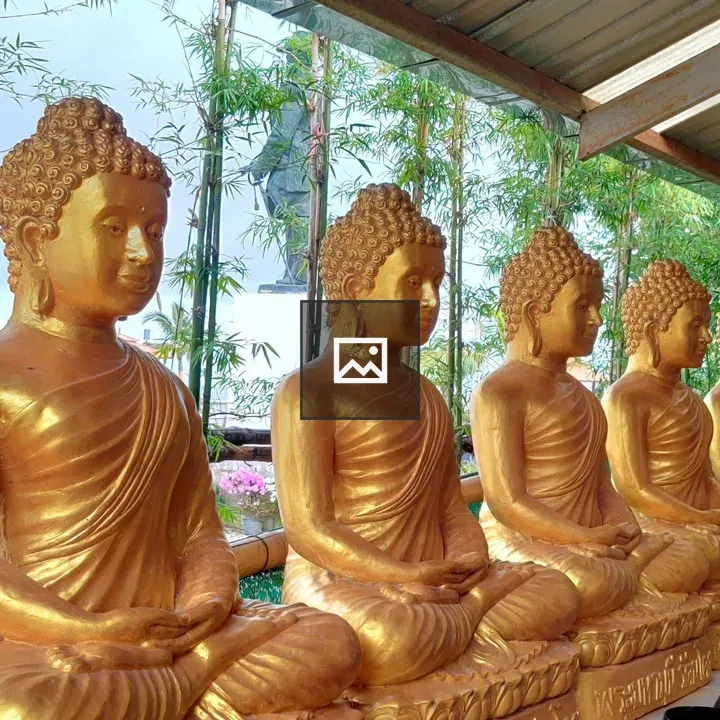 Shiny golden Buddha statues