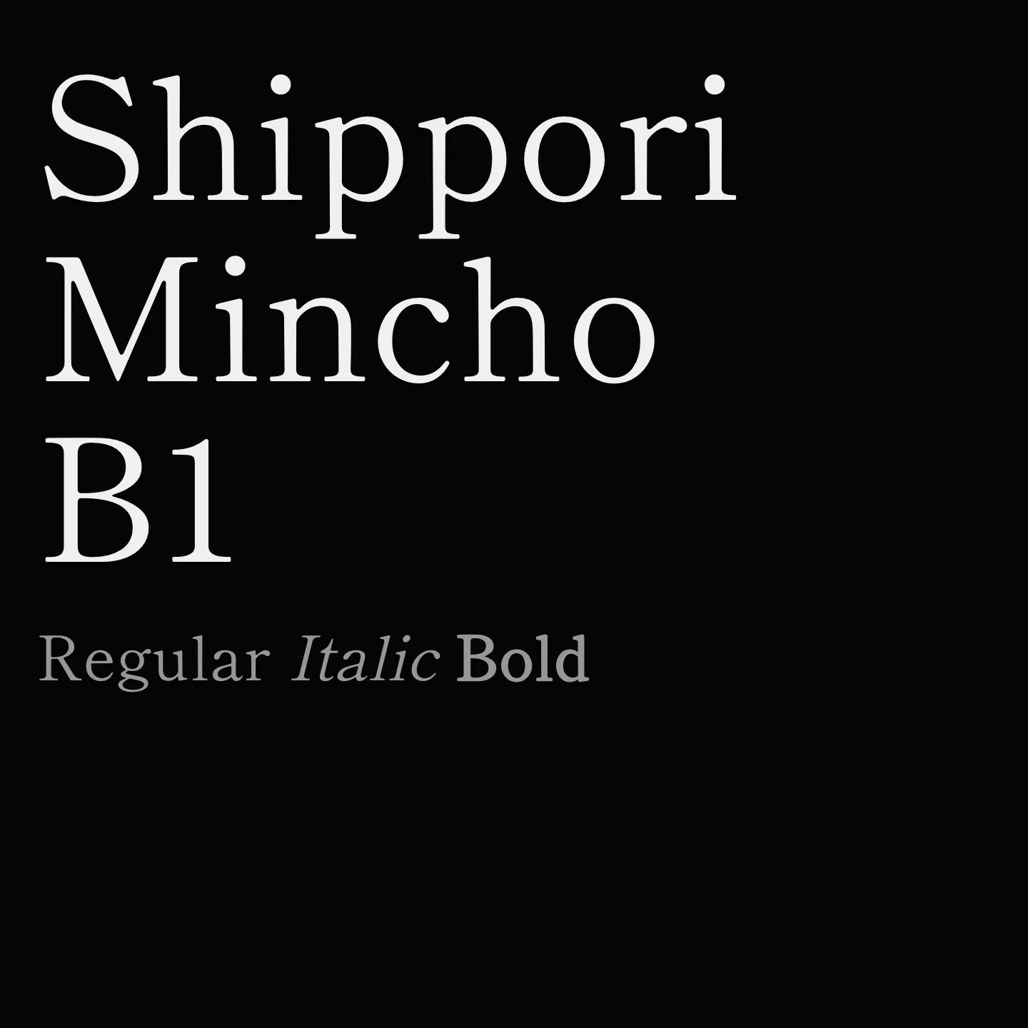 Shippori Mincho B1