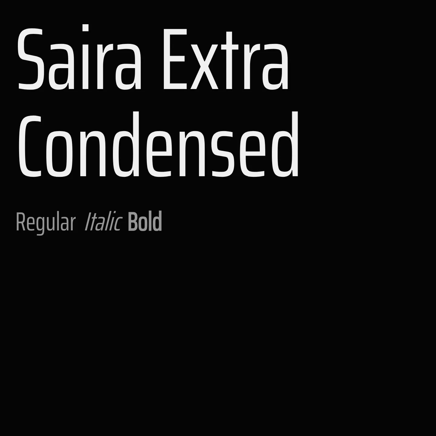 Saira Extra Condensed