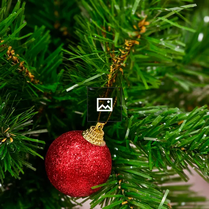 Red glitter Christmas ball ornament