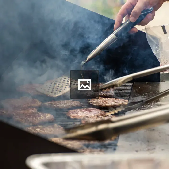 Hamburgers on a Grill