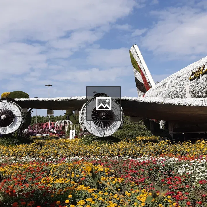Emi airplane flower installation