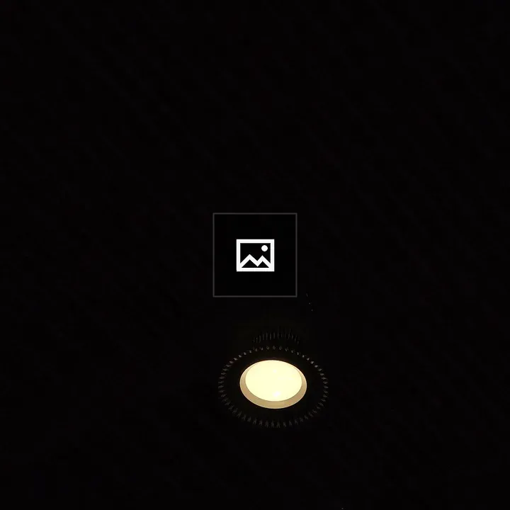 Ceiling light at night