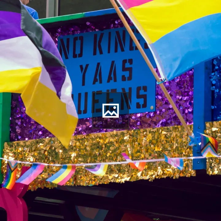 Pride Float with Glitter and Banners