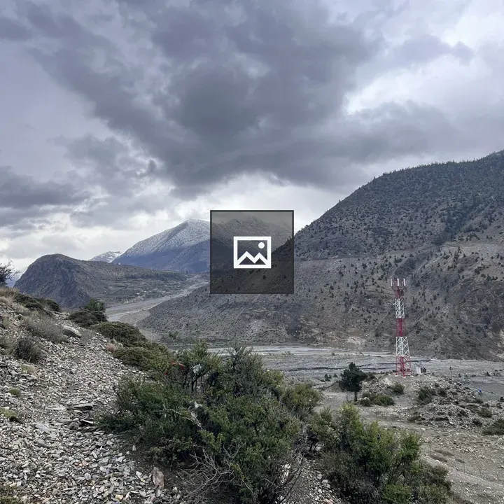 Mountain Landscape with Communication Tower