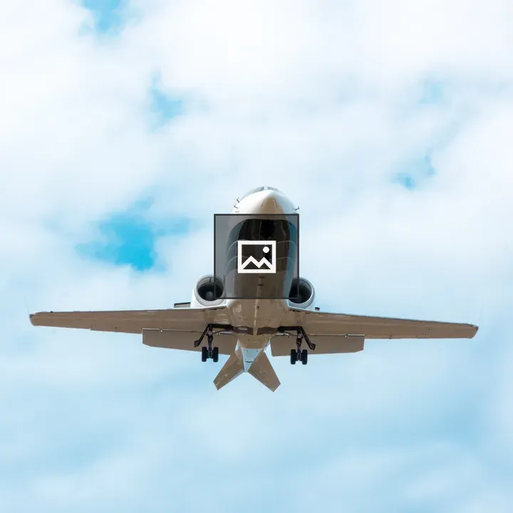 Small private plane landing