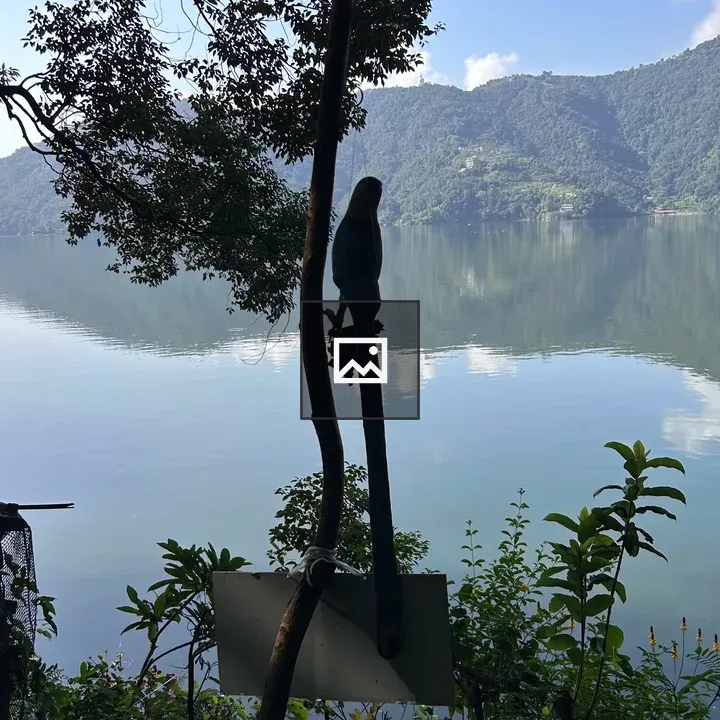 Lake with mountains and trees